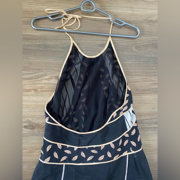 Vintage Y2K Diane Von Furstenberg Silk Halter Maxi Dress - Picture 3 of 8